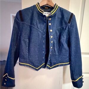 PIONEER Denim Jacket with Yellow Accents